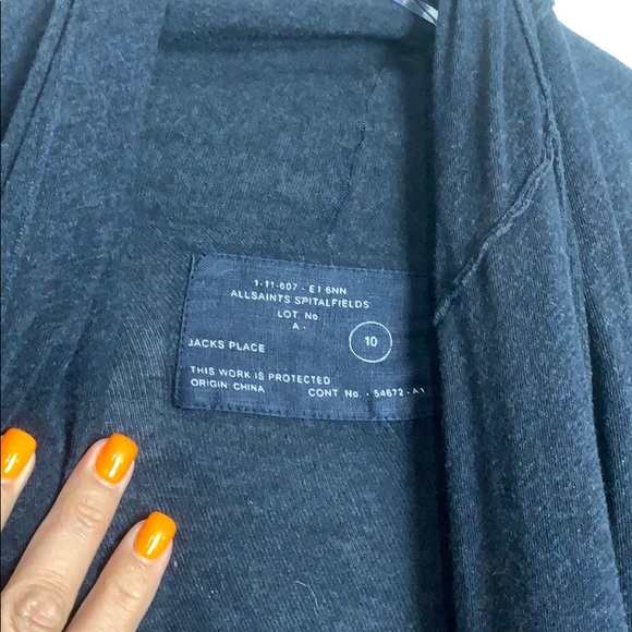 All Saints cerulean asymmetrical wrap sweater 10 L - Picture 4 of 6